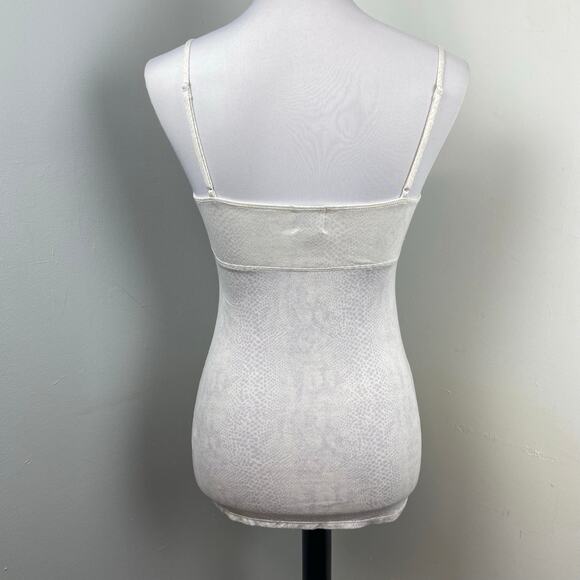 Free People Intimately White Purple Snakeskin Print Cami Tank Top Medium - Picture 4 of 8